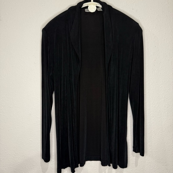 Chico’s Travelers Cardigan Open Front Black Women’s Size 8 Small (Chico’s 1) - Picture 1 of 10
